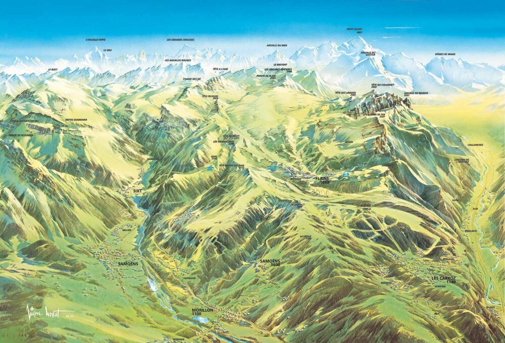 Serviette 70x140 le grand massif été