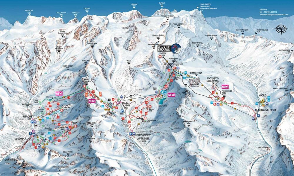 Tour de cou tubulaire monterosa ski