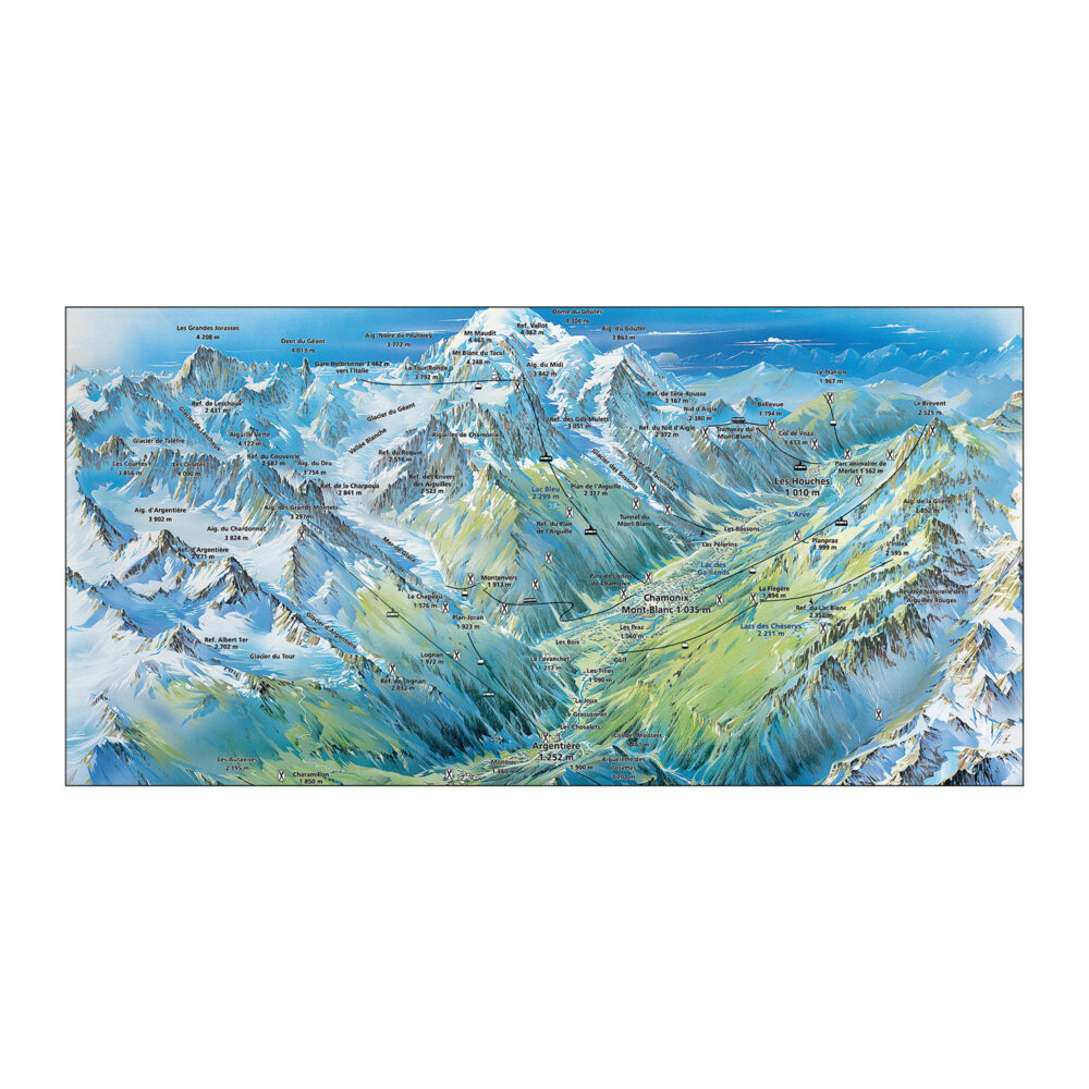 Serviette 70x140 chamonix - mont blanc été