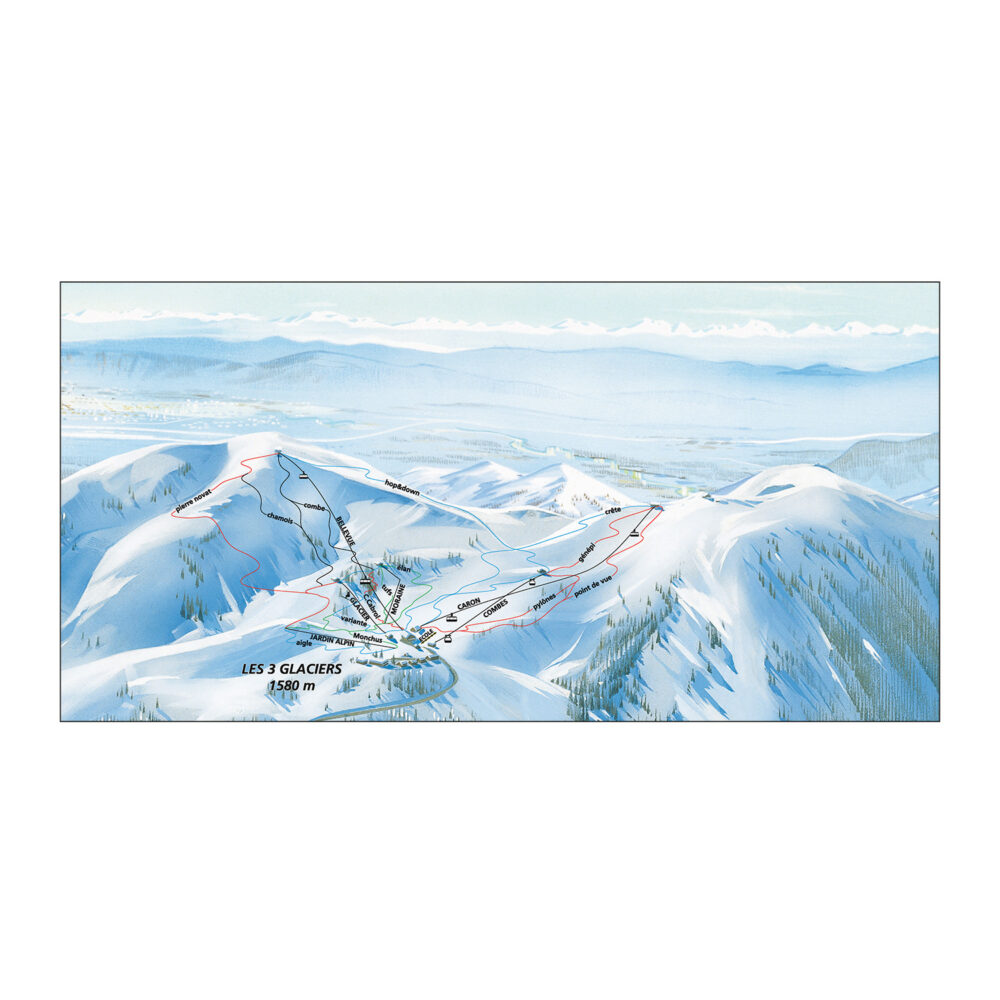 Serviette 70x140 les 3 glaciers