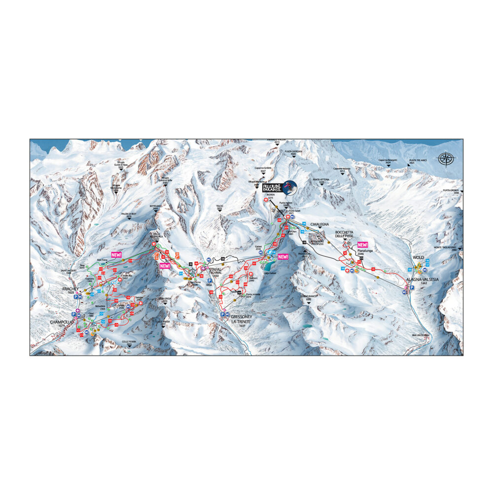 Serviette 70x140 monterosa ski